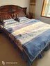 北极绒（Bejirog）床上牛奶绒四件套床裙款珊瑚绒加厚被套床单双面法兰绒毛被罩保暖 流金岁月YP-升级加厚八斤牛奶绒 1.8m床 床裙款 四件套-被套200*230cm 实拍图