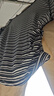 UR2025秋季新款女装城市度假斜肩领撞色条纹褶皱T恤UYY450294 黑色条纹 L 实拍图