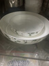 金岚玉唐山骨瓷直边深盘窝盘套装深汤盘植物花卉瓷盘子 实拍图