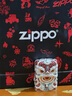 ZIPPO醒狮鸿运当头镶嵌重甲正版防风打火机高档男士礼品 镀银醒狮木盒装+小油+火石 实拍图