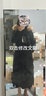 君羽反季羽绒服女800高蓬松度鹅绒服冬季过膝长款防寒保暖羽绒衣 岩黑 M 推荐101-110斤 实拍图