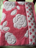 沐凡 枕巾 纯棉加厚 一对2条装四季柔软透气全棉卡通情侣单人枕头巾 桃心花朵红一对 75cm*50cm 实拍图
