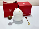 白居室归兔泡茶杯陶瓷茶水分离杯马克杯礼物创意咖啡杯水杯礼盒装 归兔茶咖-白（带勺子） 晒单实拍图