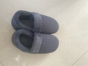 秋冬天穿的特大号男士拖鞋带后跟棉拖鞋包跟女保暖厚底新款毛毛鞋棉鞋外穿加绒 灰色-L包根 45-46 46-47适合穿 实拍图