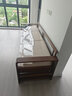 原始原素实木沙发床折叠单人双人小户型多功能折叠床胡桃色 米白软包A5064 实拍图