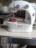 小缝纫机家用迷你台式电动缝衣机202小型吃厚裁缝机微型脚踏机 有灯+37赠品+扩展台 实拍图
