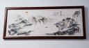 良品大师流水生财山水画办公室挂画中式客厅装饰画靠山图书房茶室字画壁画 流水生财 48*118cm宣纸+红木色实木框 实拍图