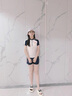 羽克儿童泳衣女童2026新款两件套保守分体式中大童学生速干训练泳装 嫩粉色 150 (L-建议140-150重60-75斤）带胸垫 实拍图