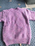 多妙屋女童毛衣儿童秋冬加绒厚打底衫大童针织保暖上衣 11854紫色 130  实拍图