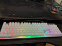 惠普真机械手感键盘 游戏有线背光电竞 吃鸡笔记本台式外设办公圆键朋克键帽键盘 K500Y彩虹白【方键帽】 实拍图
