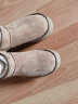 AU&MU2023新款澳洲冬季女士羊皮毛一体雪地靴防滑纯色厚底加绒短筒棉鞋 N610栗色 36 U5 实拍图