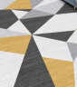 梦蜓水晶绒客厅地毯 亲肤舒适耐脏防滑 几何黄 现代简约 160*230cm 实拍图