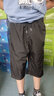 雅鹿冰丝七分裤男夏季男装男士运动速干短裤夏天宽松大码沙滩裤大裤衩 黑色 XL 【建议体重110-135斤】 实拍图