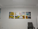 诗六艺家饰客厅装饰画北欧现代简约沙发背景墙挂画三联画大气轻奢壁画晶瓷画 家和富贵A（铝合金外框） 晶瓷画左右60*80+中间120*80亮面 实拍图