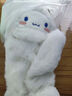 途尊手套女秋冬天可爱毛绒保暖防寒学生韩版加绒翻盖全指送女友 翻盖大白狗白色 实拍图