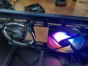 Thermaltake（Tt）暗月 12cm 炫彩 机箱风扇（炫彩灯效/减震设计/黑框白叶/大4pin接口） 实拍图