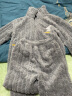 少年情话男士睡衣冬季加厚加绒保暖珊瑚绒青年学生可外穿大码家居服套装 AN1354N中灰麦穗 男XL(135-155斤) 实拍图