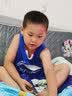 李宁童装儿童篮球套装男大童夏款篮球训练无袖速干吸汗透气宽松运动服 晶蓝色朱砂红标准白93-1 130 实拍图