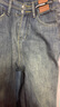 真维斯（Jeanswest）复古蓝阔腿牛仔裤女款秋冬新款高腰垂感直筒宽松小个子拖地裤子女 复古蓝九分【加绒】 XS 实拍图
