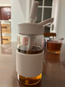 北鼎（Buydeem）吸管杯玻璃杯高颜值家用办公室茶杯便携大容量玻璃水杯节日礼物 【燕麦白】轻松吸|畅快补水 500ml 实拍图