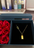 中国黄金（CHINA GOLD） 黄金项链999足金5G暴富小金砖金项链金条套链女老婆女友生日礼物 约6.55g【免费刻字写贺卡】 实拍图