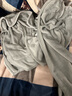 雅鹿夹克睡觉穿的衣服男秋冬季法兰绒保暖加厚加绒家居珊瑚绒套装 银灰色上衣+裤子睡衣套装 2XL 体重140-160斤 实拍图