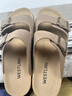 西遇平底勃肯凉拖鞋女2025新款夏季外穿一字拖鞋森系新复古回潮凉鞋 卡其色 39 实拍图