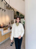 佰蓝娇羽绒服女短款2025冬季女装新款高端时尚品牌小个子白鸭绒加厚外套 白色 M （推荐105斤以下） 实拍图