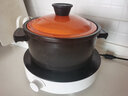陶煲王电磁炉专用陶瓷砂锅大容量燃气两用煲汤锅炖锅大号瓦煲沙锅耐高温 橘红色 2.5L 实拍图