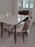 自然元素 轻奢岩板餐桌椅组合时尚简约饭桌小户型家用歺桌极简现代桌子 一桌四椅 【亮光羊脂白玉+贝勒椅 长140*宽80*高75CM 实拍图