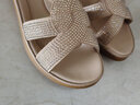 百丽（Belle）舒适休闲妈妈凉鞋女商场同款水钻凉鞋A9U1DBL4 杏色 37 (235mm) 实拍图