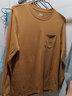 京东京造长袖t恤纯棉重磅圆领男士打底衫男卫衣秋季服饰 暖姜黄 M 实拍图