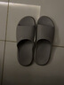 洁丽雅老人防滑拖鞋女士夏季室内家居家中老年浴室洗澡防臭家用凉拖鞋女 灰色 46-47 (标准码) 实拍图