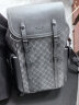 马克华菲男士双肩包大容量时尚格子商务休闲背包笔记本电脑书包 （铅咖）双肩包旅行包 晒单实拍图
