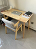 美洲马（MEZVMV）【顺丰速发】实木电脑桌书桌单人台式电脑桌学生学习写字桌椅套装 原木色+抽屉【优质橡胶木】 100*55*75cm书桌+Z字椅 实拍图