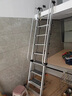 百佳宜（BaiJiaYi）梯子家用梯室内外伸缩阁楼梯可定制加厚折叠踏板铝合金扶手爬梯 【出口品质】8步【扶手+挂钩】全铝合金阁楼梯 实拍图