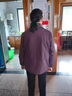 俞兆林（YUZHAOLIN）老年人秋装女薄外套60岁70妈妈太太短款风衣奶奶春秋衣服翻领夹克 紫色外套 2XL 建议105-120斤 实拍图