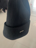 简时行帽子男秋冬保暖毛线帽百搭纯色包头针织帽户外运动骑行加绒防寒帽 铁标（帽子+脖套）黑色 均码 实拍图