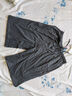 浪莎睡裤男100%纯棉短裤宽松舒适家居睡衣五分大裤衩分大码男士休闲裤 深灰色 XL 实拍图