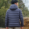 坦博尔轻薄羽绒服男士短款连帽宽松简约保暖外套TF236209 夜影蓝 170  实拍图