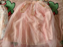 卡瓦拉童装女童套装汉服纱裙儿童春夏公主裙襦裙中国风宝宝小女孩表演服 长袖粉色 150码（适合身高145cm左右） 实拍图