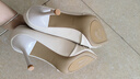 达芙妮高跟鞋女夏季尖头细跟气质单鞋职业工作鞋女鞋子 米色 37 实拍图