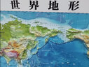 【北斗地图】3d立体凹凸地图墙贴43*58cm 中国地图和世界地图地形图 等高线彩色地图 地理地势地貌学生教学家用 实拍图