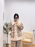 千年马睡衣女冬季三层加厚加绒珊瑚绒夹棉秋冬可外穿女式棉衣棉袄家居服 83082 165(L)体重105-125斤 实拍图