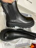 百丽（Belle）厚底烟筒靴女英伦风切尔西靴X2G2DDD3 黑色-单里 38 (240mm) 实拍图