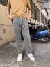 啄木鸟休闲裤男2025夏季薄款冰丝百搭阔腿裤男显瘦宽松男士休闲直筒裤男 深灰色 4XL -建议185-200 斤 实拍图