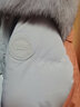 茵曼（INMAN）2025冬季女装新款羽绒服女高充绒量石墨烯三防鹅绒九江保暖外套 灰绿色 -18348244C M 161-165cm /101-110斤 实拍图