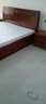 惠寻 京东自有品牌 床新中式全实木实木床1.5米单人床1.8米x2米双人床 床+环保棕垫+床头柜*2 1800mm*2000mm箱框结构 实拍图