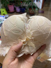 纤诗柔内衣女小胸聚拢厚款加厚宽肩带防下垂上托胸罩无钢圈透气夏文胸 杏色 38/85A厚款 实拍图