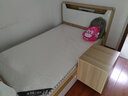 旭立北欧床现代简约1.2m单人床小户型带灯高箱储物床榻榻米抽屉收纳床 床布纹色带灯+床头柜*1+乳胶床垫 1.2*1.9米 实拍图
